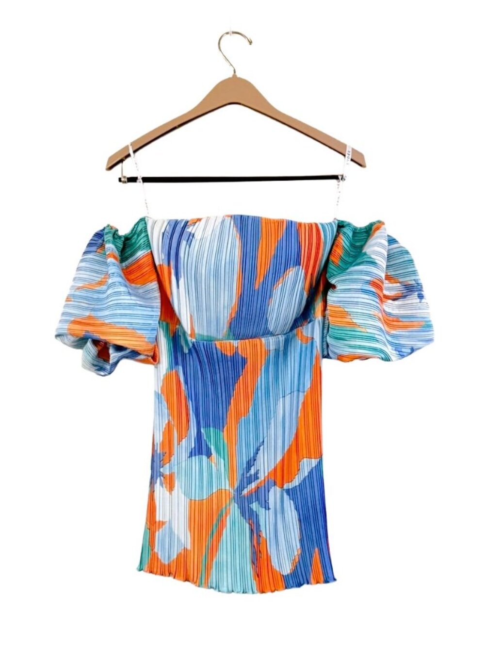 L'IDÉE Sirene Capri Print Pleated Puff Sleeve Mini Dress | 10/M